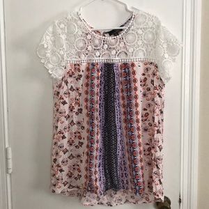 Colorful lacy blouse